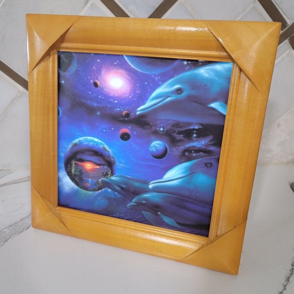vintage moving light motion photo galaxy dolphins sea space